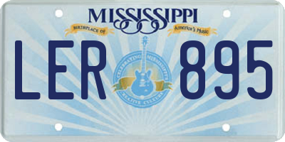 MS license plate LER895