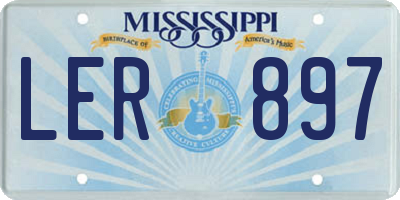 MS license plate LER897