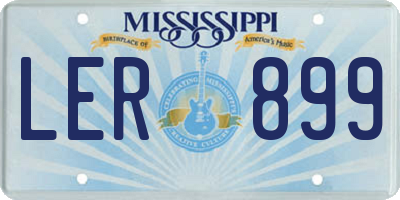MS license plate LER899