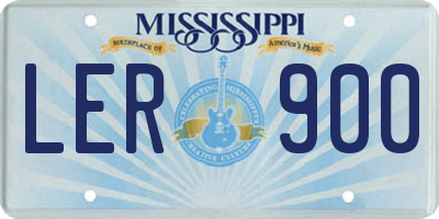 MS license plate LER900