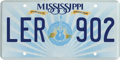 MS license plate LER902