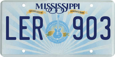 MS license plate LER903