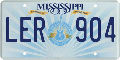 MS license plate LER904