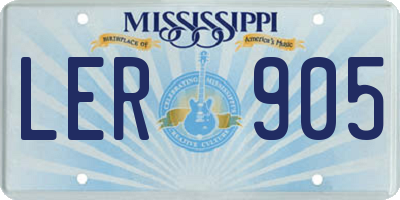 MS license plate LER905