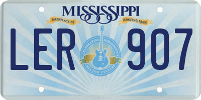 MS license plate LER907