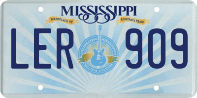 MS license plate LER909