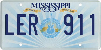 MS license plate LER911