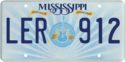 MS license plate LER912