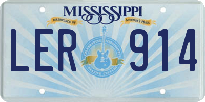 MS license plate LER914