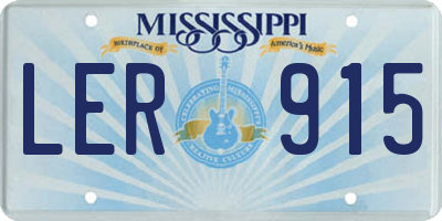 MS license plate LER915