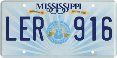 MS license plate LER916