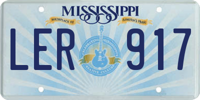 MS license plate LER917