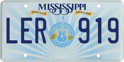 MS license plate LER919