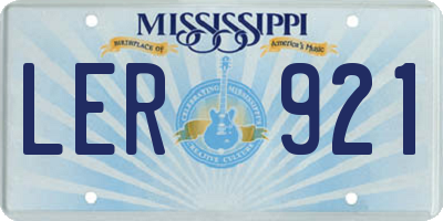 MS license plate LER921