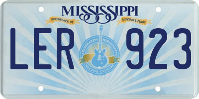MS license plate LER923