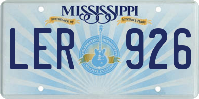 MS license plate LER926