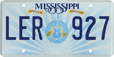 MS license plate LER927