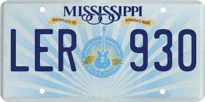 MS license plate LER930