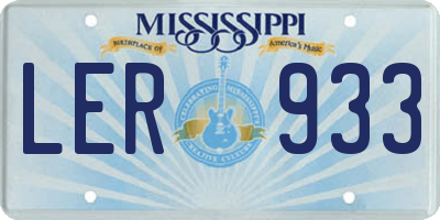 MS license plate LER933