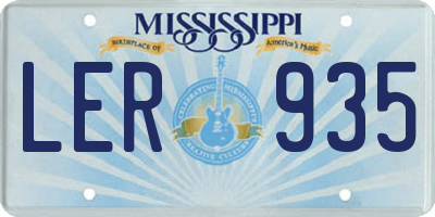 MS license plate LER935
