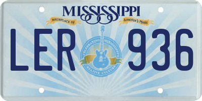 MS license plate LER936