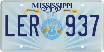 MS license plate LER937