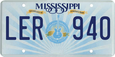 MS license plate LER940