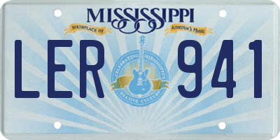 MS license plate LER941