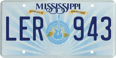 MS license plate LER943