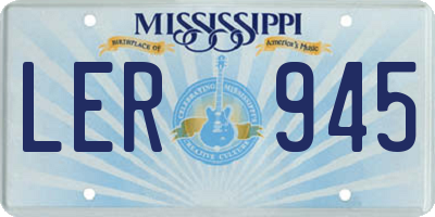 MS license plate LER945