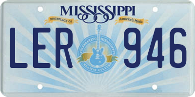 MS license plate LER946