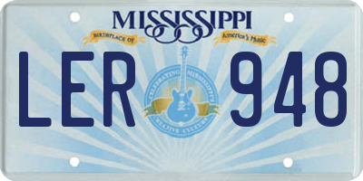 MS license plate LER948