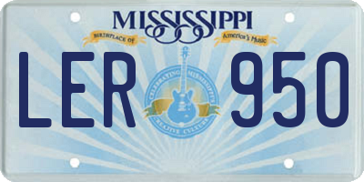 MS license plate LER950