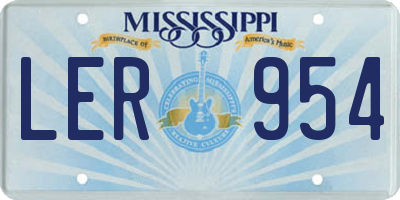 MS license plate LER954