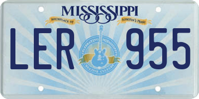 MS license plate LER955