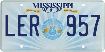 MS license plate LER957
