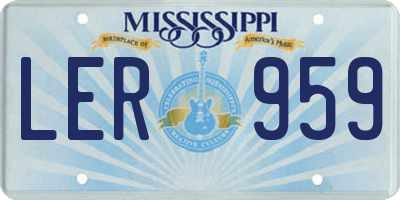 MS license plate LER959