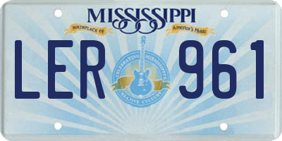 MS license plate LER961