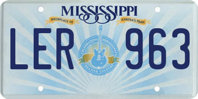 MS license plate LER963