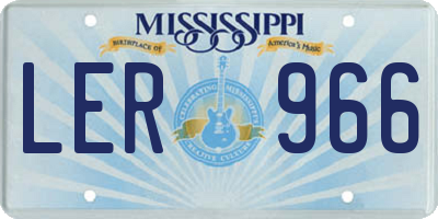 MS license plate LER966