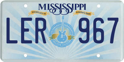 MS license plate LER967