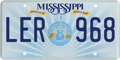 MS license plate LER968
