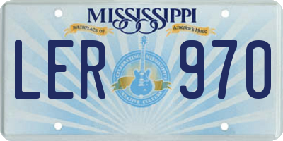 MS license plate LER970