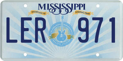 MS license plate LER971