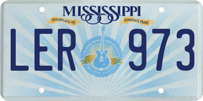 MS license plate LER973