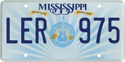 MS license plate LER975