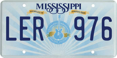 MS license plate LER976
