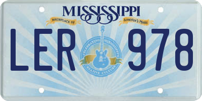 MS license plate LER978