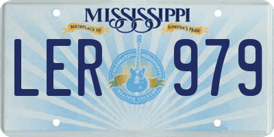 MS license plate LER979