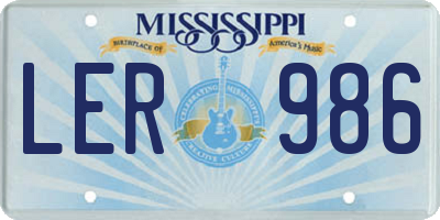 MS license plate LER986